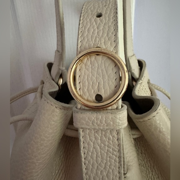Cuyana Leather Mini Drawstring Bucket Bag - Picture 3 of 5